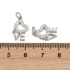 Messing Mikro ebnen Zirkonia Anhänger&nbsp;KK-A269-55P
