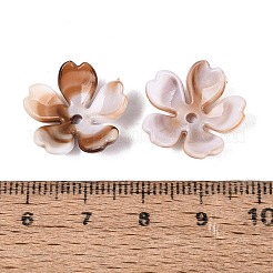 Embouts de perles en plastique opaque bicolore&nbsp;KY-N025-48