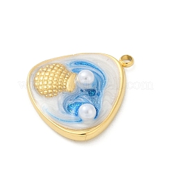 Ozean Thema 304 Edelstahl Emaille Anhänger&nbsp;STAS-Q352-03G-E