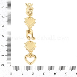 Gros pendentifs en laiton avec zircone cubique de micro pave&nbsp;KK-A297-04B-G