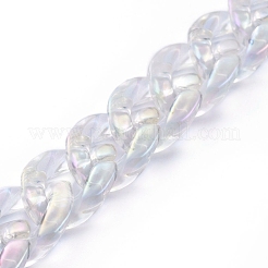 Chaînes gourmettes en acrylique transparent faites à la main&nbsp;AJEW-JB00626-02
