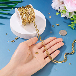 DIY 304 Edelstahl ovale Gliederketten Halsketten/Armbänder Herstellungssets&nbsp;DIY-TA0012-75