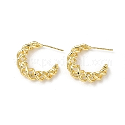 Pendientes de botón de latón retorcido para mujer&nbsp;KK-CBAD851-29G