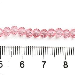 Hebras de perlas de vidrio de pintura transparente para hornear&nbsp;DGLA-A034-T4mm-D08