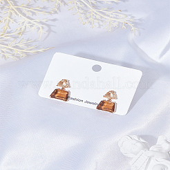 2 pieza de pendientes colgantes con forma de triángulo de vidrio k9 con forma de trapezoide&nbsp;EJEW-LP0004-61