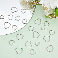 Kit para hacer pendientes colgantes de corazón de acero inoxidable 304&nbsp;DIY-DR0001-41