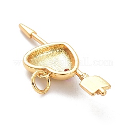 Colgante micropavé cubic zirconia de latón&nbsp;ZIRC-L091-086G