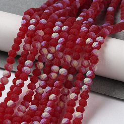 Chapelets de perles en verre transparente  &nbsp;X1-EGLA-A034-T4mm-MB07