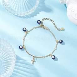 Pulseras con dijes de esmalte de latón&nbsp;BJEW-JB12308