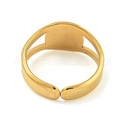 Ionenplattierung (IP) 304 Edelstahl Manschette offene Ringe&nbsp;RJEW-K283-14G