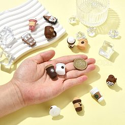 12 Stück Silikonperlen mit Kaffeemotiv in 12 Stilen&nbsp;SIL-FS0001-36