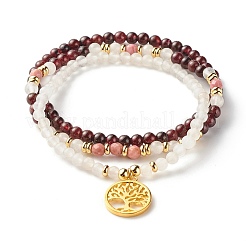 Ensemble de bracelets extensibles en pierre&nbsp;BJEW-JB07333