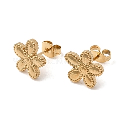 Boucles d'oreilles à tige en acier inoxydable 304 en forme de fleur&nbsp;EJEW-G453-09G