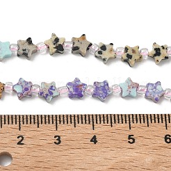 4 Stilrichtung: Stränge aus synthetischem Imperialjaspis&nbsp;G-D095-A04