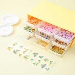 Kit fai da te per realizzare braccialetti con perline in vetro soffiato&nbsp;DIY-FZC0001-01D