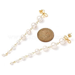Orecchini rotondi con perle di conchiglia per donna&nbsp;EJEW-JE06195-02