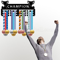 Estante de pared de exhibición de soporte de suspensión de medalla de hierro de tema deportivo&nbsp;ODIS-WH0055-127