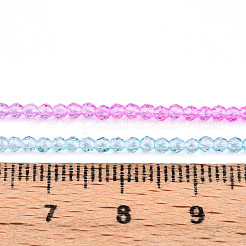 Brins de perles de verre de couleur dégradé transparent&nbsp;GLAA-H021-01A-21