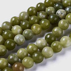 Natürliche chinesische Jade/südliche Jade Perlen Stränge&nbsp;G-G735-38-6mm