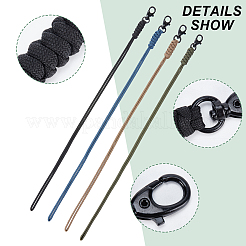Ahademaker 4 stücke 4 farben polyester kartenhalter lanyard&nbsp;AJEW-GA0004-43