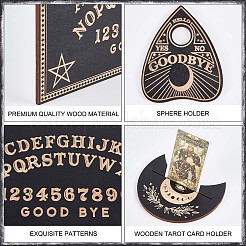 Ensembles d'artisanat de sorcière en bois&nbsp;DJEW-WH0063-30G