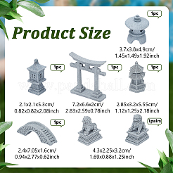 7 Stück 6 Stile Harz- und PVC-Statuen&nbsp;DJEW-NB0001-55