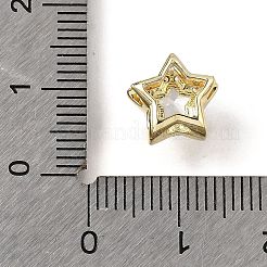 Perline zirconi micro pave  in ottone&nbsp;KK-D379-01G-03