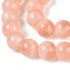 Colliers de perles en verre transparent imitant les yeux de chat&nbsp;GLAA-Q110-01C-15