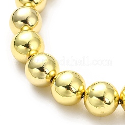 Runde Perlen-Schieberegler-Armbänder aus Messing für Damen&nbsp;X-BJEW-M232-01G-E