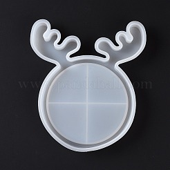 Moldes de silicona de silueta de bandeja de exhibición de astas de Navidad diy&nbsp;DIY-G058-D01