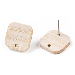 Ohrstecker aus Eschenholz&nbsp;EJEW-N017-011J