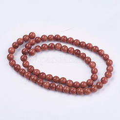 Filamenti di perline Goldstone sintetico&nbsp;G-R193-04-6mm