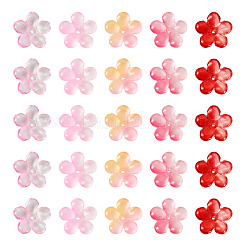 50pcs 5 Farben handgemachte Bunte Malerei-Perlen&nbsp;LAMP-TA0001-22