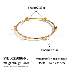 Elegante Armreifen aus Edelstahl 304 mit Pavé-Perlen für Damen&nbsp;HT2221-1