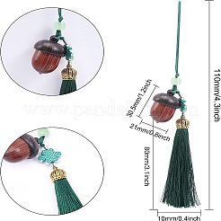 Decorazioni pendenti con diffusore in legno di ghianda&nbsp;HJEW-WH0042-54B