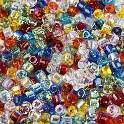 Perles de verre transparentes de couleur fgb&nbsp;SEED-Q040-07A-B09