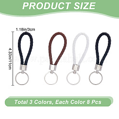 24 llavero de piel sintética de 3 colores&nbsp;KEYC-CP0001-21