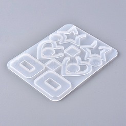 Ciondolo di forma mista e maglie stampi in silicone&nbsp;X-DIY-K031-05