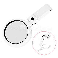 ABS Kunststoff Handheld und Desktop faltbare beleuchtete Lupe&nbsp;AJEW-L073-06
