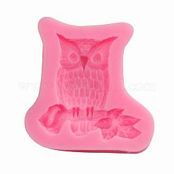 Niedliche Eule Design DIY Lebensmittelqualität Silikonformen&nbsp;AJEW-L054-24