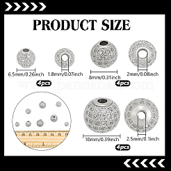 12 Stück 3 Stile Messing Micro Pave klare Zirkonia Perlen&nbsp;KK-PH0013-80A
