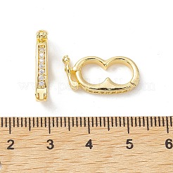 Messing Micro Pave klare Zirkonia Twister Verschlüsse&nbsp;KK-K360-27A-G