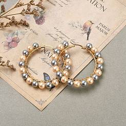 Pendientes de aro de acero inoxidable 304&nbsp;EJEW-JE04290-03