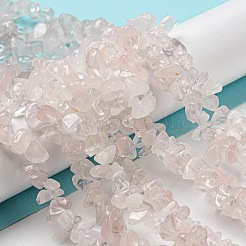 Natürlichen Rosenquarz Chip-Perlen-Stränge&nbsp;F007-02