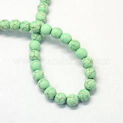 Kunsttürkisfarbenen Perlen Stränge&nbsp;TURQ-S284-4mm-B03
