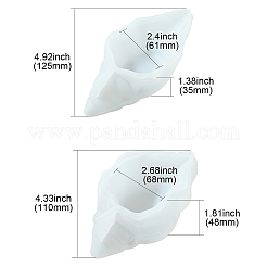 Moule de décoration de boîte de rangement de conque de plâtre de colle de goutte à goutte de bricolage moule de bougie d'aromathérapie tasse de bougie de conque moule en silicone&nbsp;ST-CJ0021-03