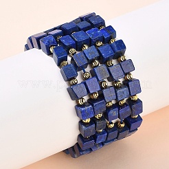 Bracelets extensibles avec perles en lapis-lazuli naturel&nbsp;BJEW-F523-02B