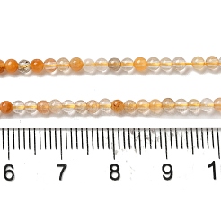 Natürlicher gelber hämatoider Quarz/goldene Heilerquarz-Perlenstränge&nbsp;G-B090-A09-02