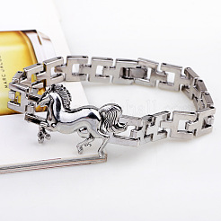 Pferde-Panther-Kettenarmbänder aus Zinklegierung für Männer&nbsp;FS-WG7867A-01