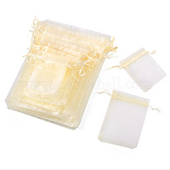 60 Stück 6 Stile Rechteck Organzabeutel Schmuck Aufbewahrungsbeutel Hochzeitsbevorzugung Party Mesh Kordelzug Geschenktüten&nbsp;OP-TA0001-09